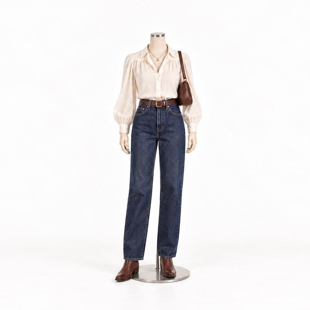 UNIQLO Dark Wash Straight Leg Jeans — Tagged Waist 26″